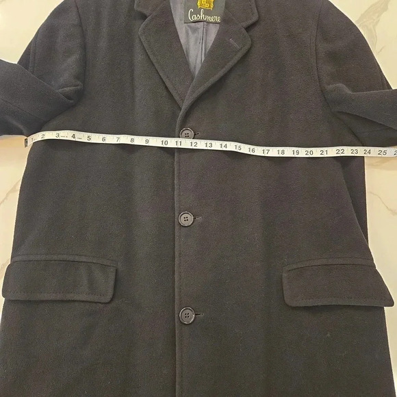 VTG 100% Cashmere USA Union Made Anderson Little Co. Coat Mens Size Large Black - Picture 11 of 13